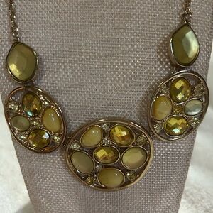 Gold-Tone Yellow Multi-Stone Statement Necklace by Charming Charlie’s